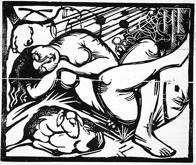 Sleeping Shepherdness (1912) - Franz Marc Tablo