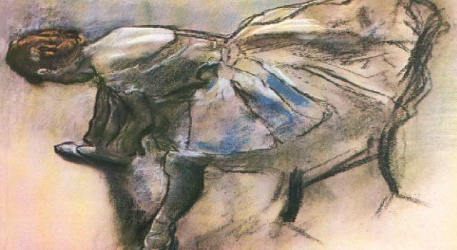Slippers of Ballerina - Edgar Degas Tablo