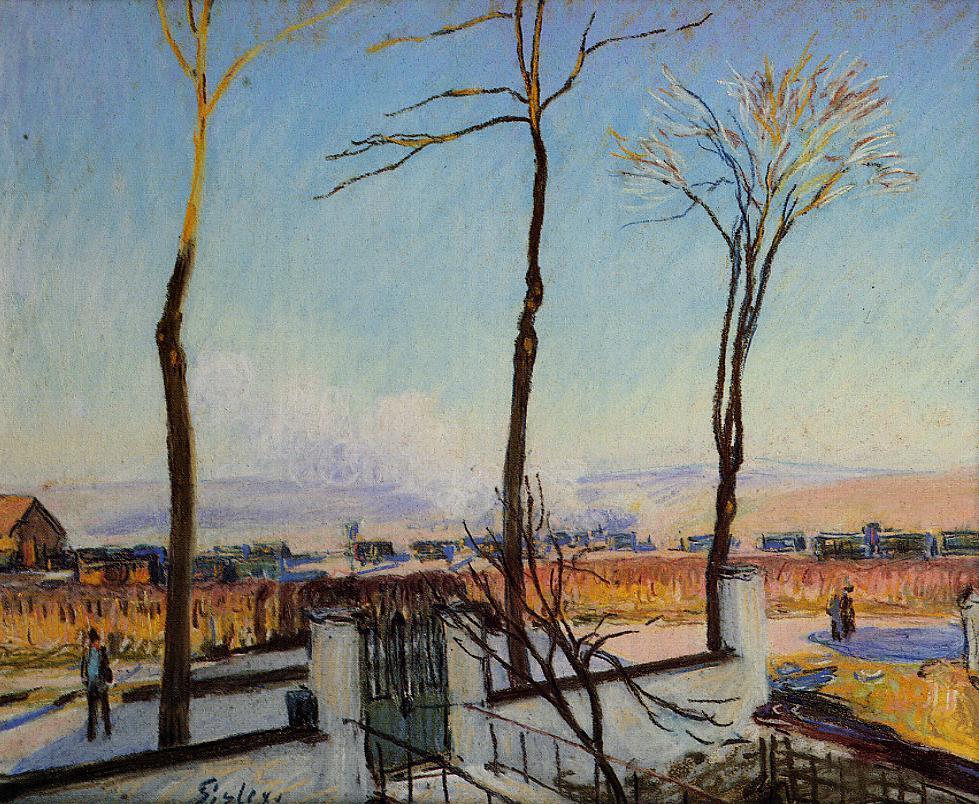 Snow Effect at Moret (1894) - Alfred Sisley Tablo