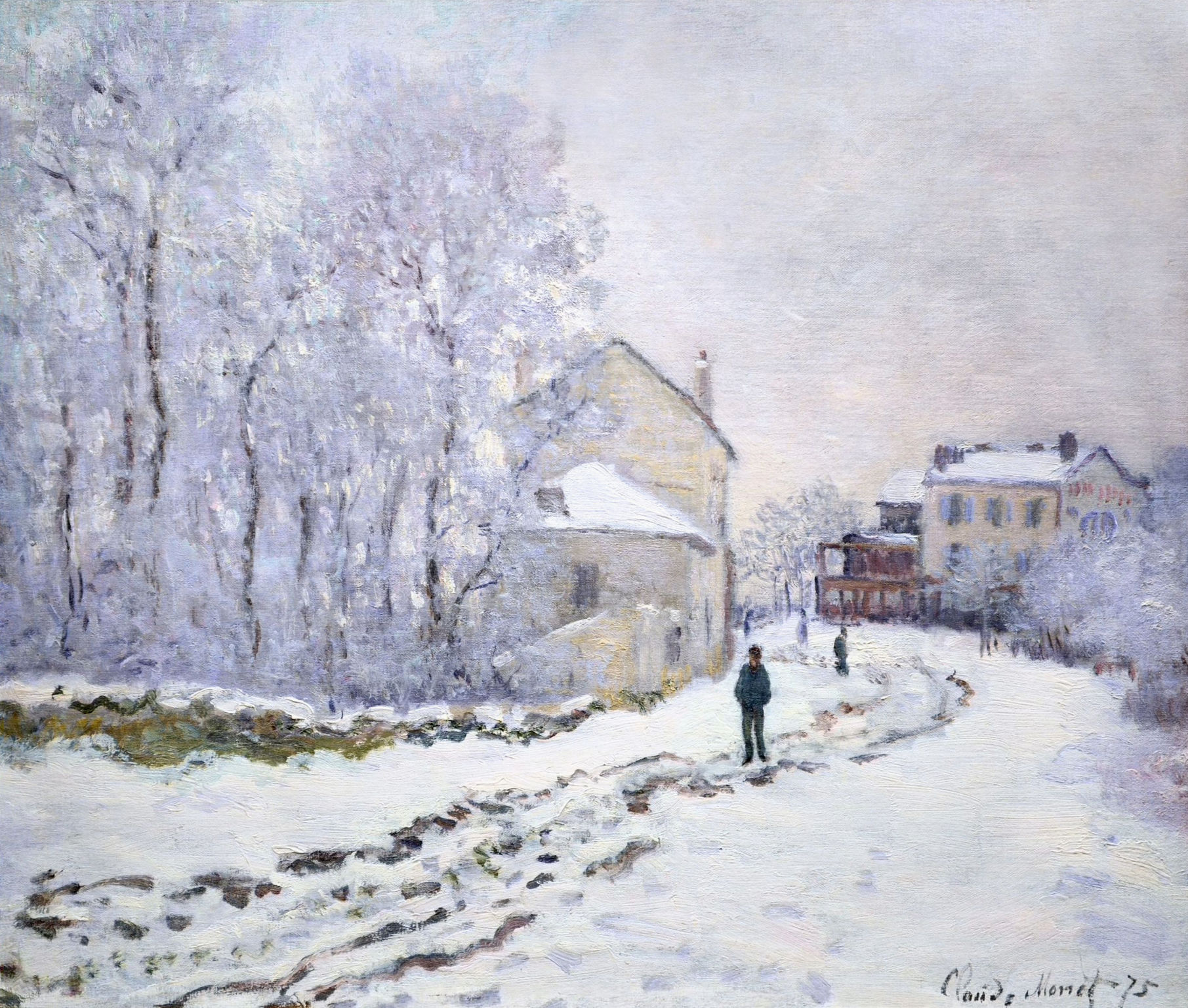 Snow at Argenteuil (1875) - Claude Monet Tablo