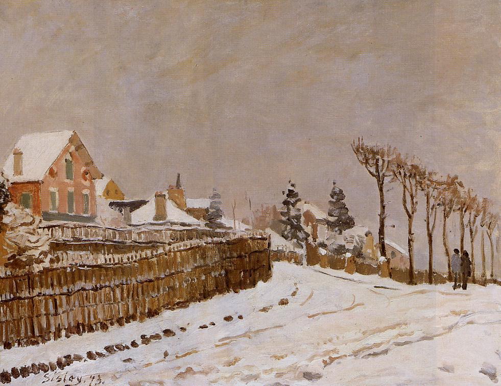 Snow at Louveciennes (1873) - Alfred Sisley Tablo