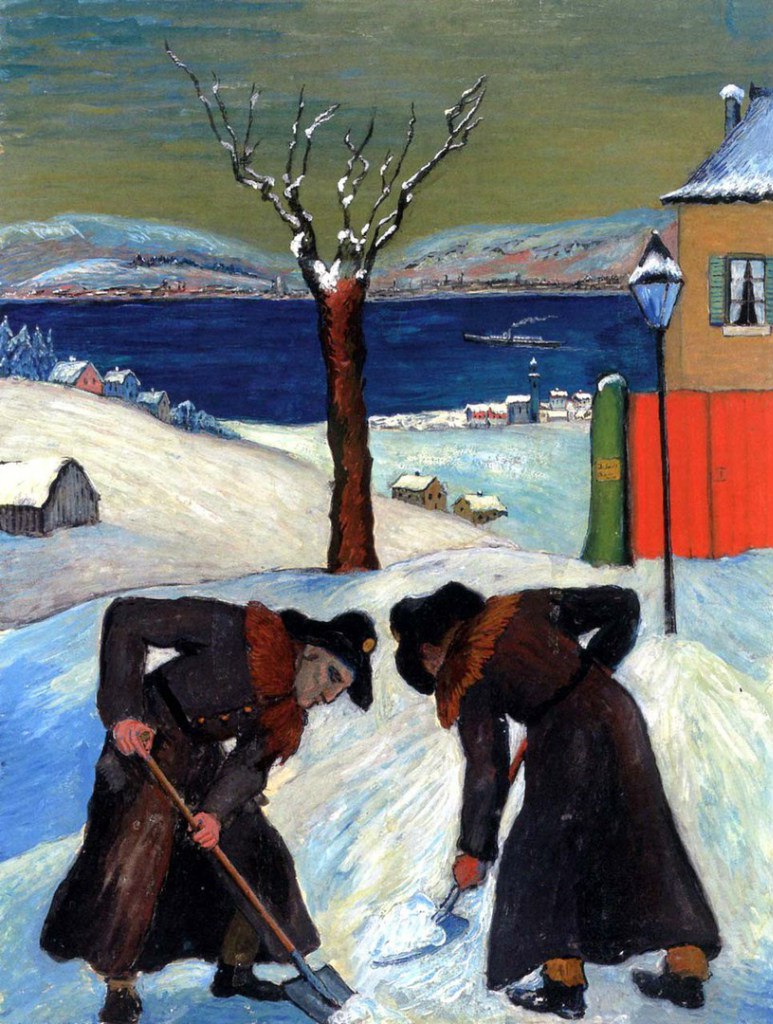 Snow overnight (1918) - Marianne von Werefkin Tablo