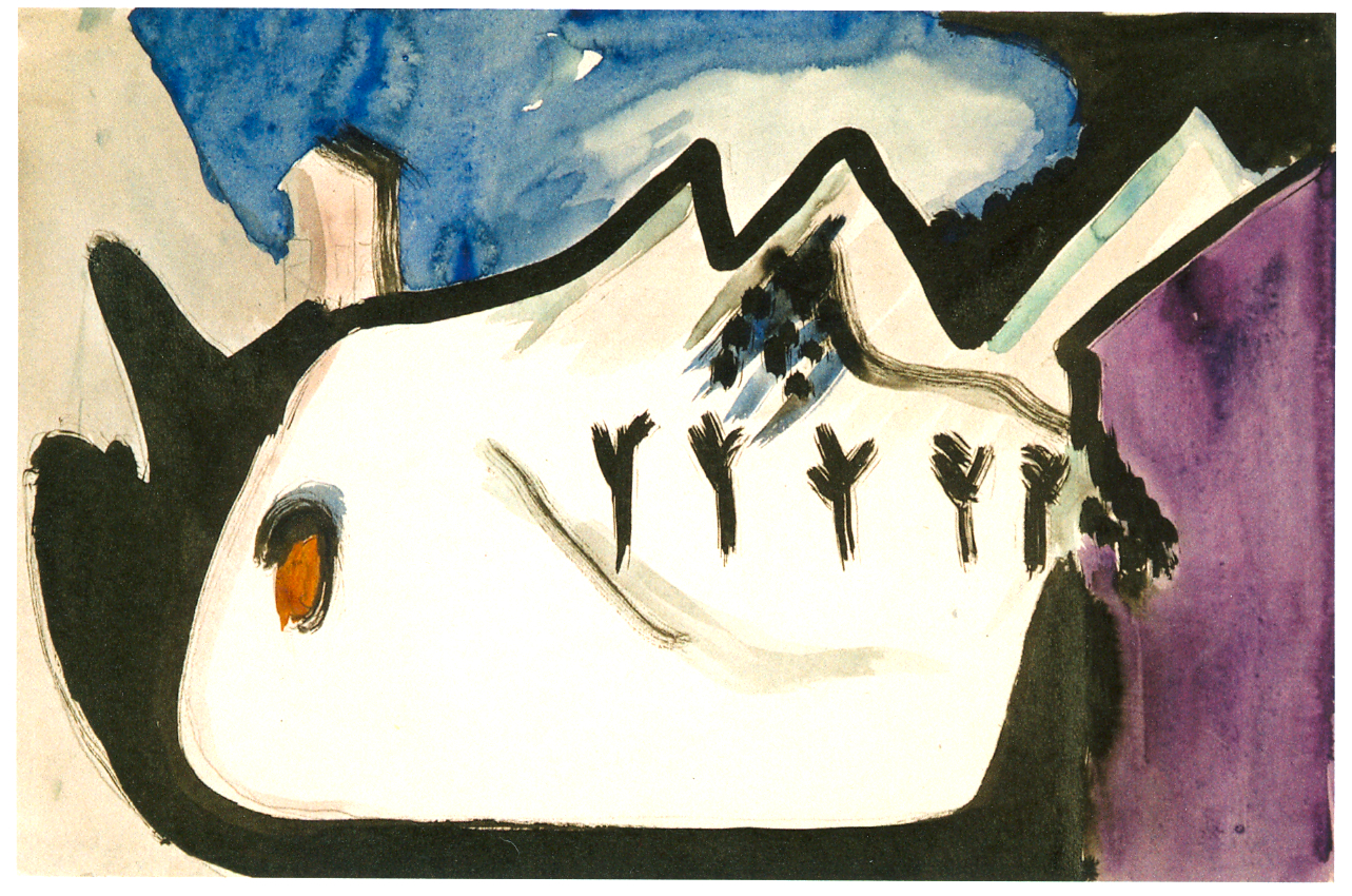 Snowy Landscape (1930) - Ernst Ludwig Kirchner Tablo
