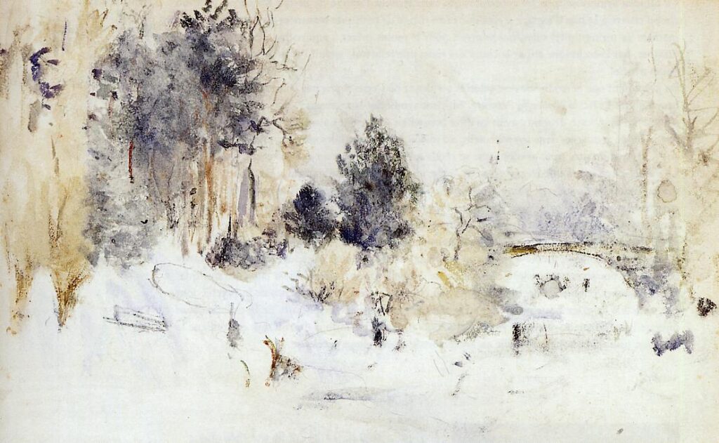 Snowy Landscape (aka Frost) (1880) - Berthe Morisot Tablo