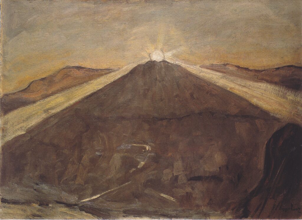 Sonnenuntergang Auf Der Mendel (1919) - Albin Egger-Lienz Tablo