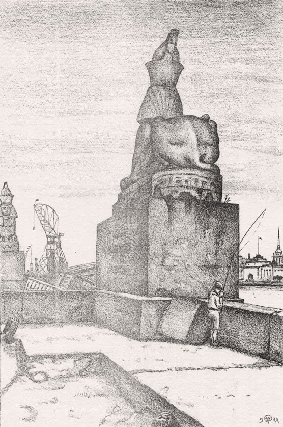Sphinxes (1922) - Mstislav Dobuzhinsky Tablo