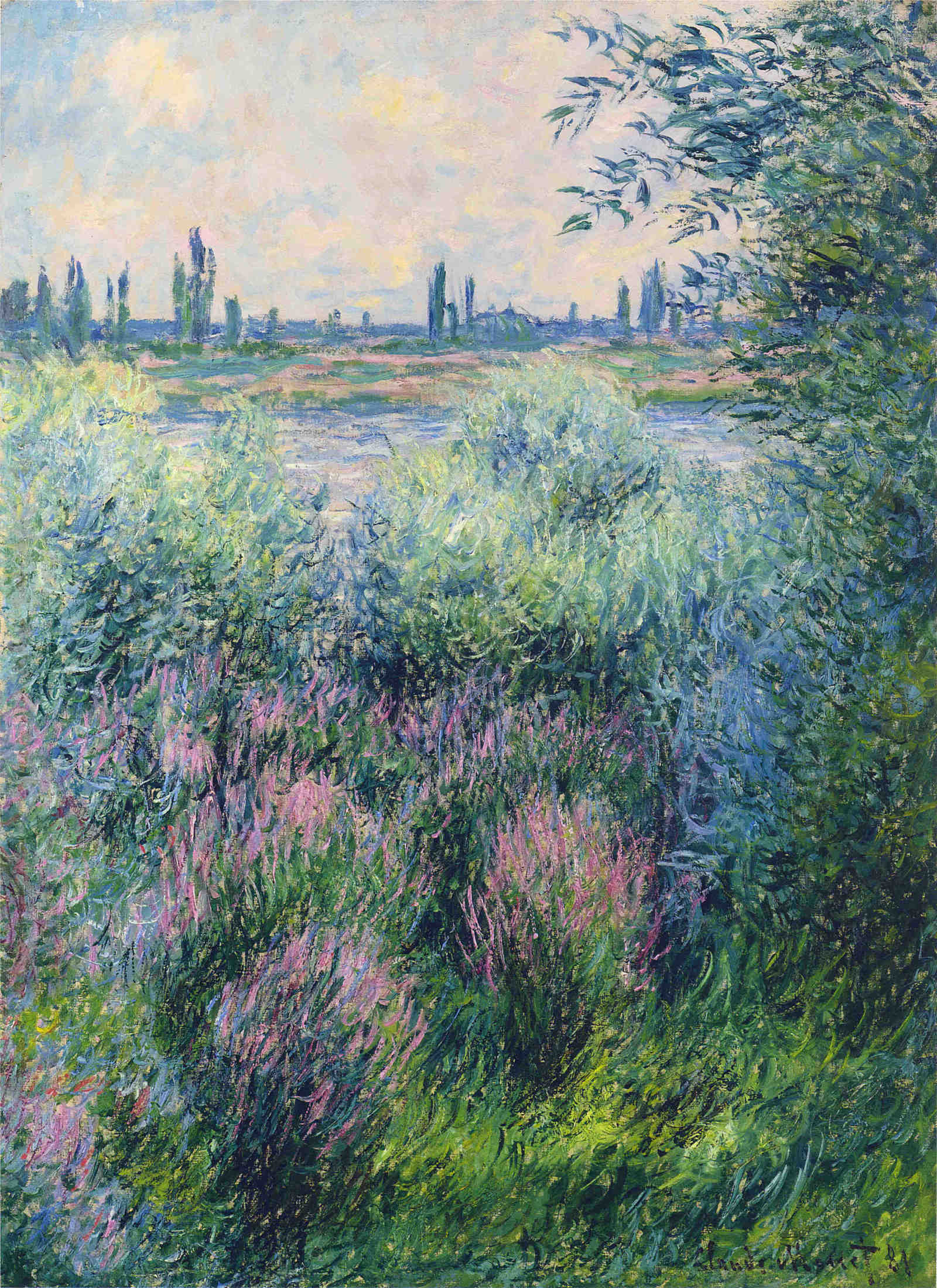 Spot on the Banks of the Seine (1881) - Claude Monet Tablo