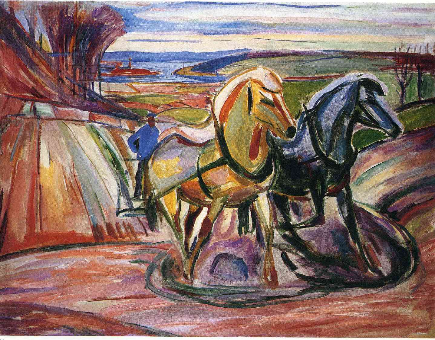 Spring Plowing (1916) - Edvard Munch Tablo