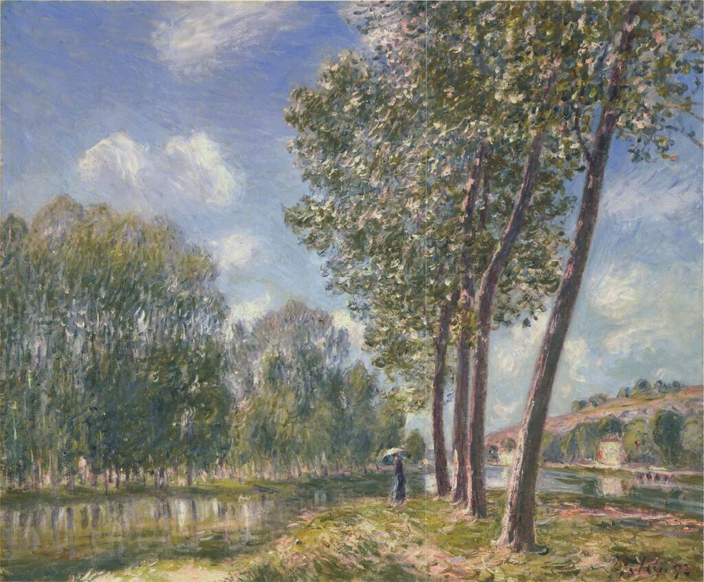 Spring Sunshine on the Loing (1892) - Alfred Sisley Tablo