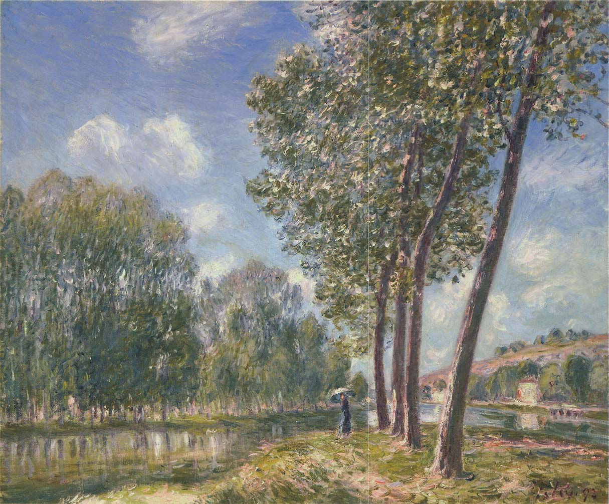 Spring Sunshine on the Loing (1892) - Alfred Sisley Tablo