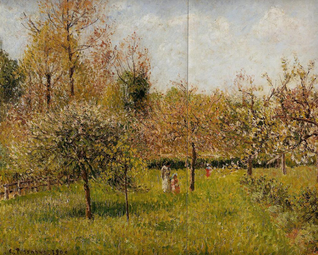 Spring at Eragny - Camille Pissarro Tablo