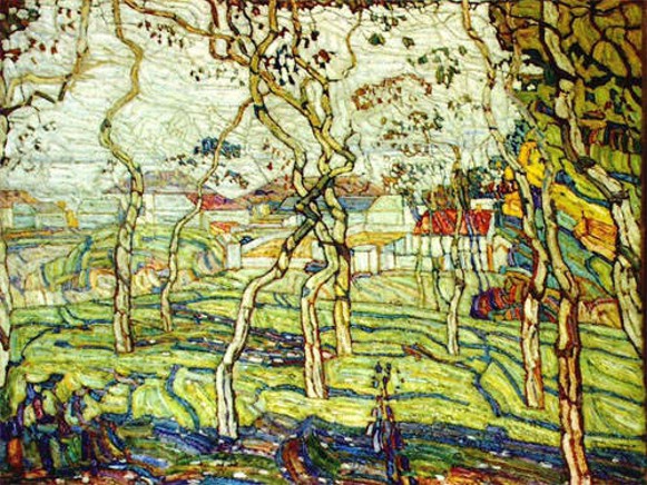 Spring in Kyiv`s Kurenivka District (1915) - Abraham Manievich Tablo