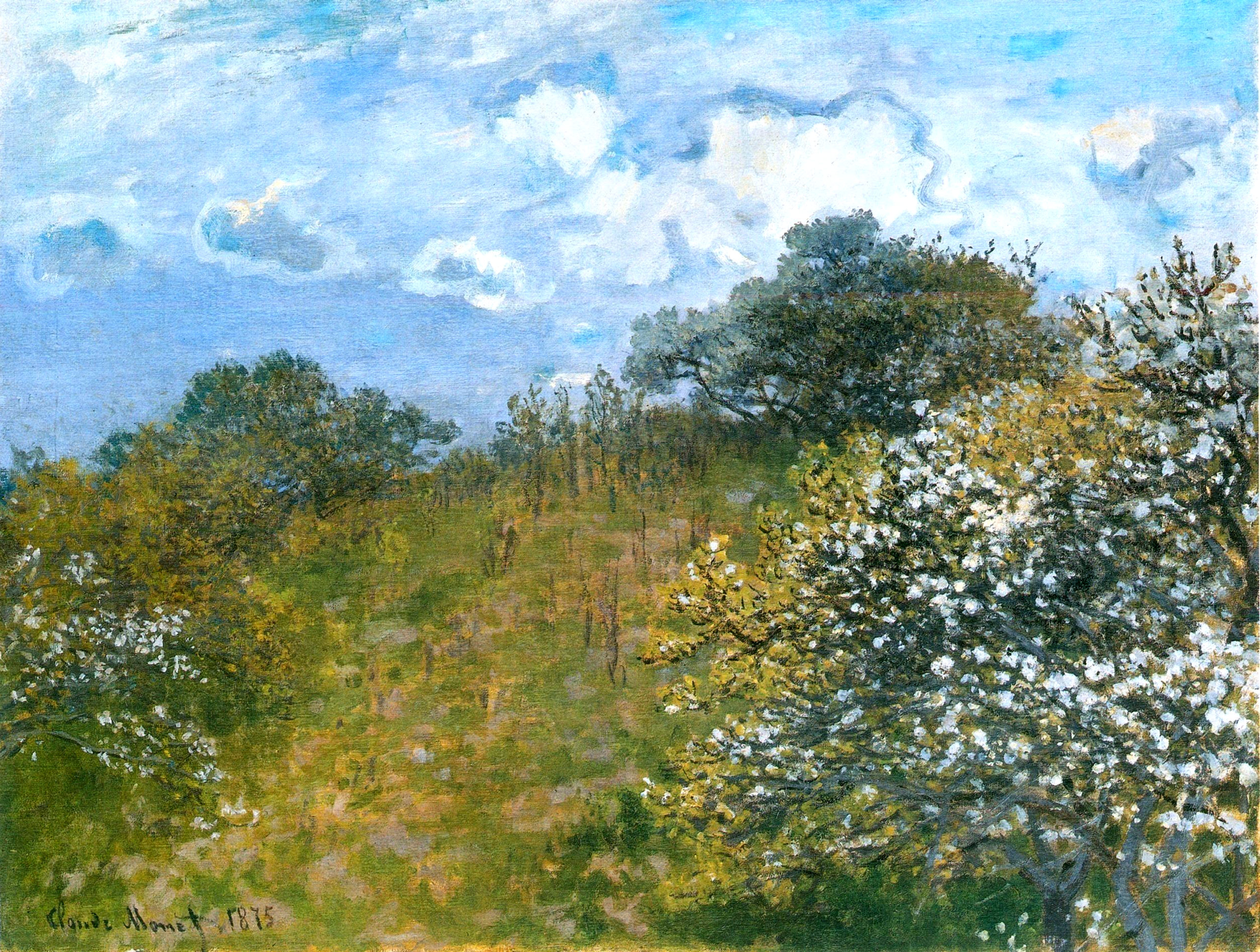 Springtime (1873) - Claude Monet Tablo