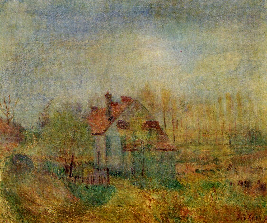 Springtime Scene Morning (1890) - Alfred Sisley Tablo