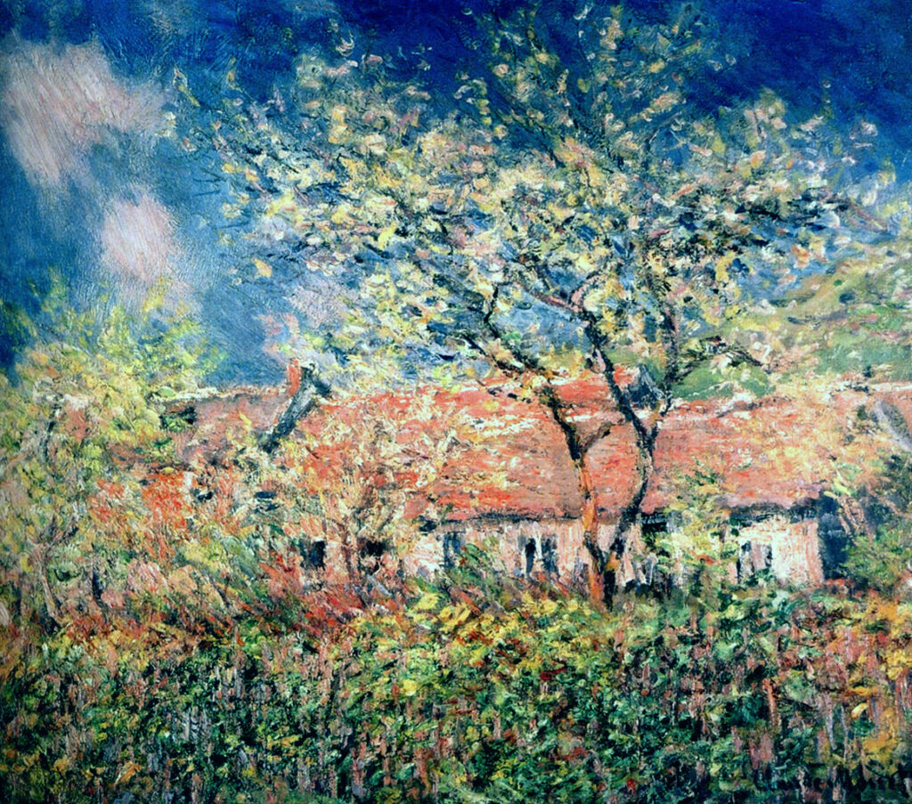 Springtime at Giverny (1886) - Claude Monet Tablo