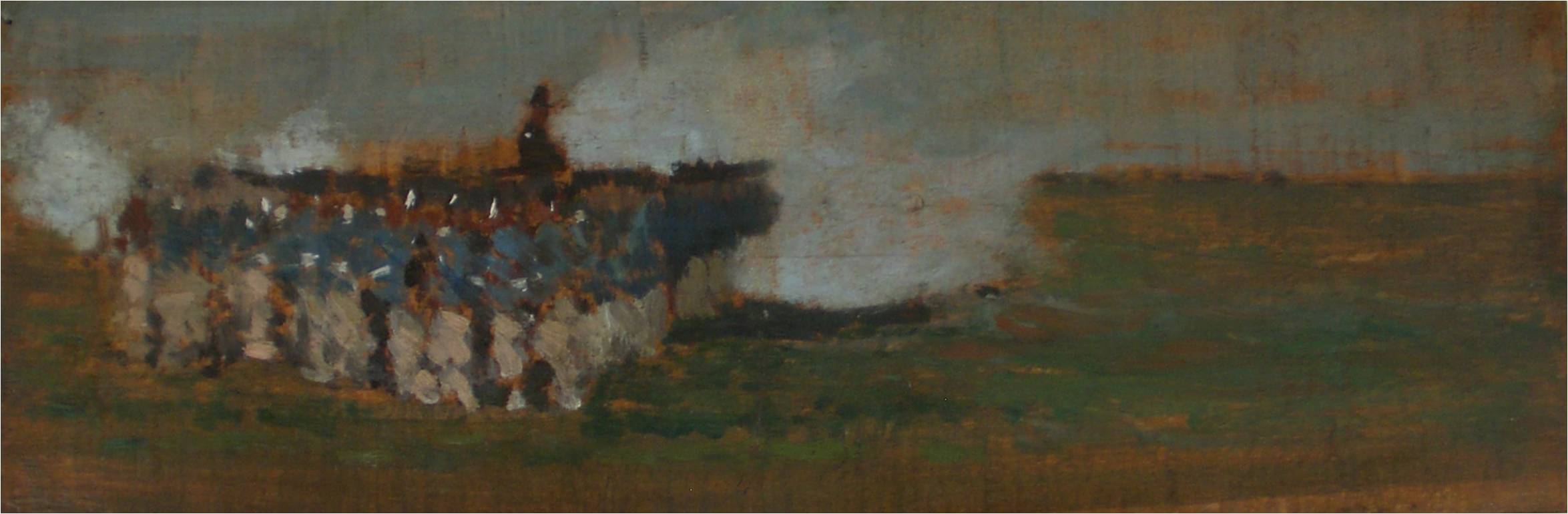 Square of Villafranca or Practice shooting (1876) - Giovanni Fattori Tablo