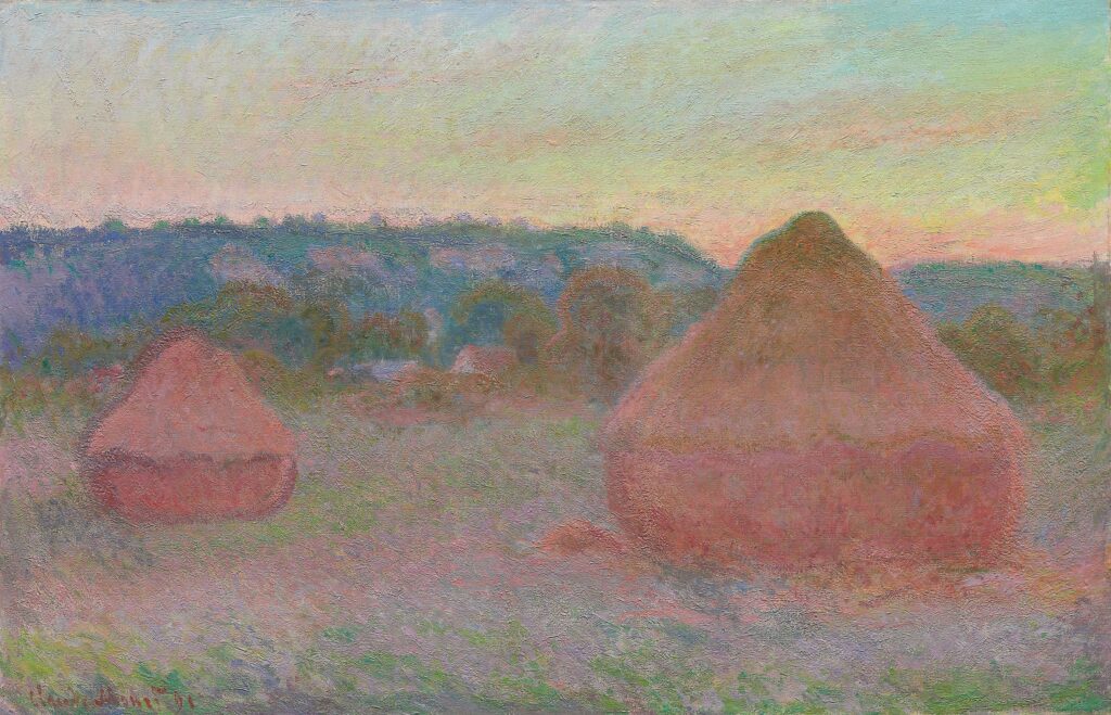 Stacks of Wheat (End of Day, Autumn) (1890) – Claude Monet Tablo