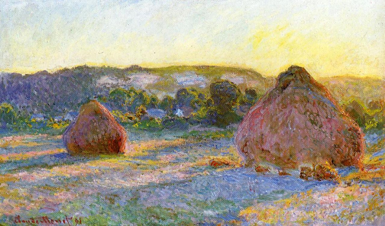 Stacks of Wheat (End of Summer) (1890) - Claude Monet Tablo