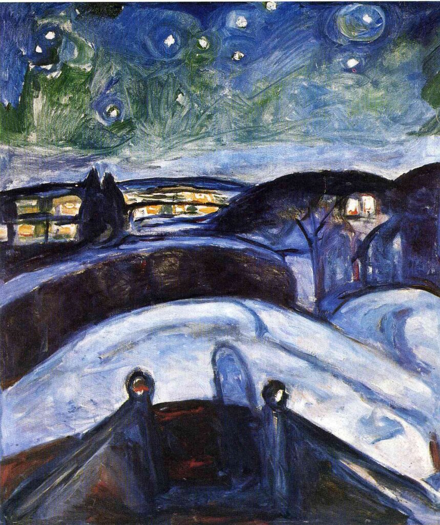 Starry night (1922) - Edvard Munch Tablo