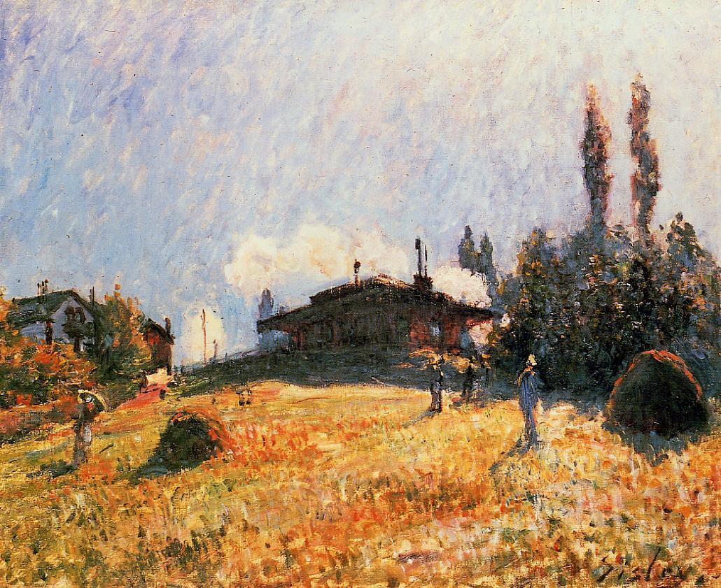 Station at Sevres (1879) - Alfred Sisley Tablo