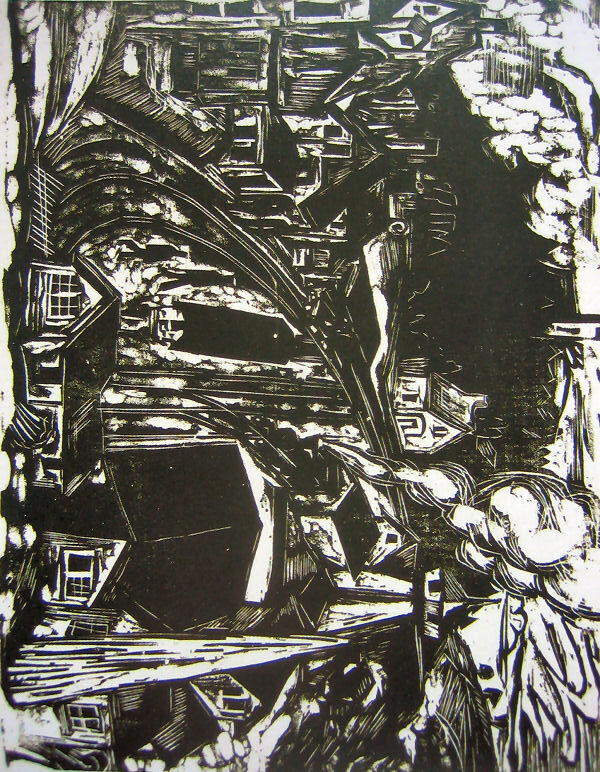 Station in Königstein (1916) - Ernst Ludwig Kirchner Tablo