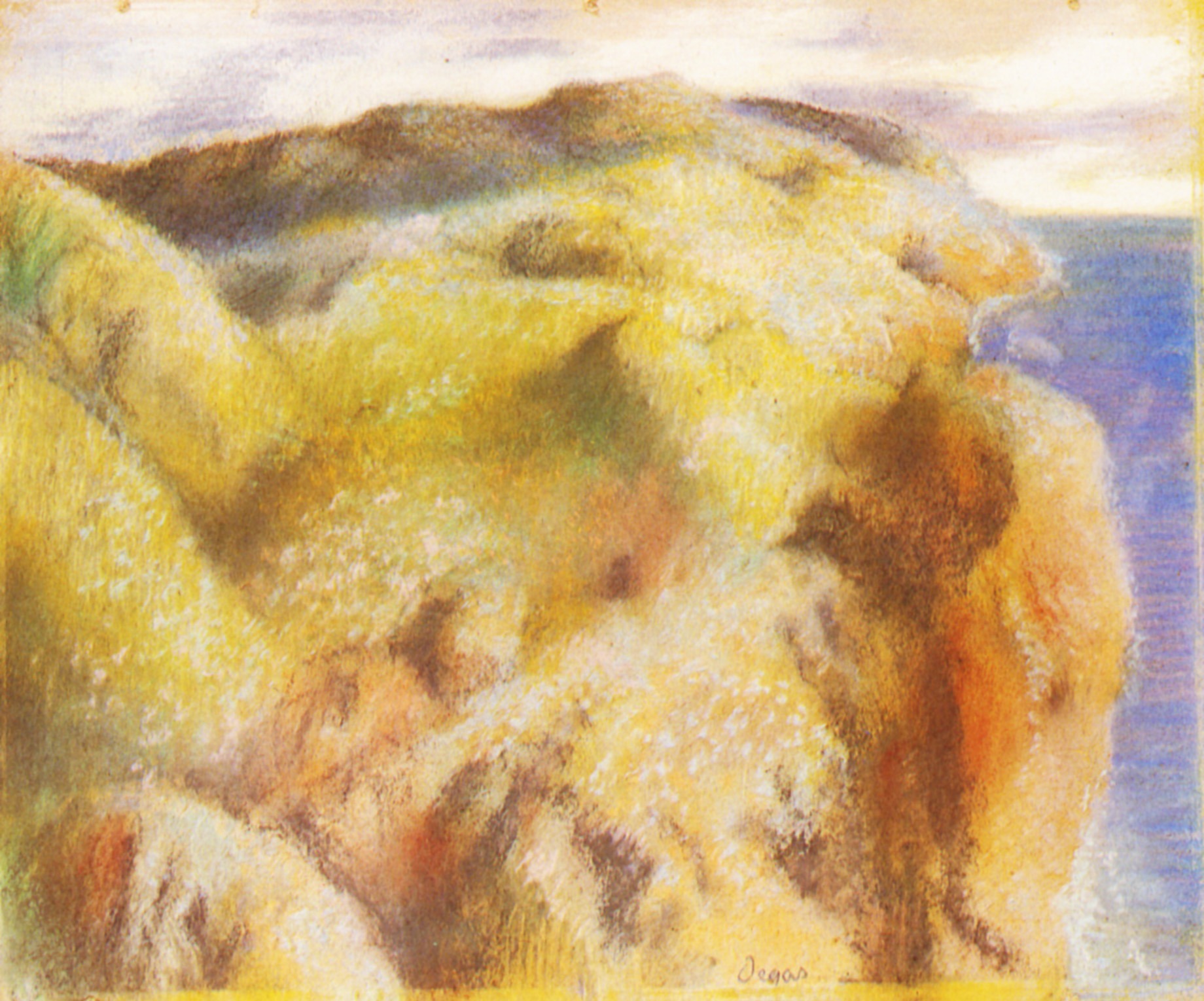 Steep Coast (1892) - Edgar Degas Tablo