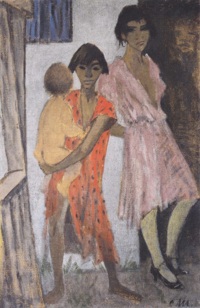 Stehende Zigeunerkinder (1927) - Otto Mueller Tablo