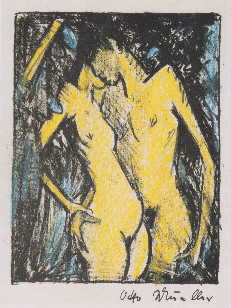Stehendes Liebespaar (klein) (1919) - Otto Mueller Tablo
