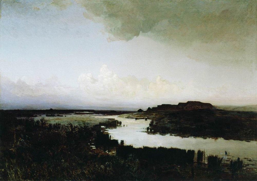 Steppe in the evening - Arkhip Kuindzhi Tablo