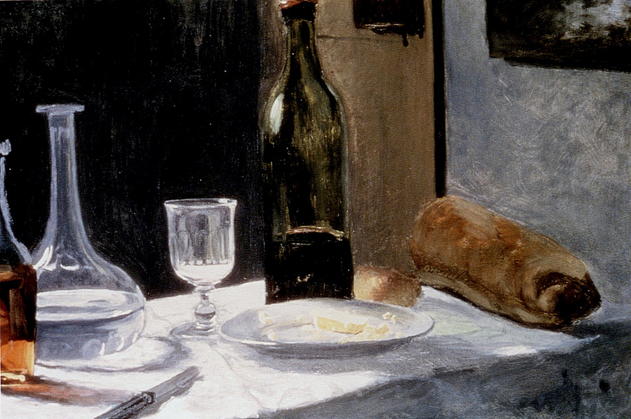 Still Life With Bottles (1862) - Claude Monet Tablo