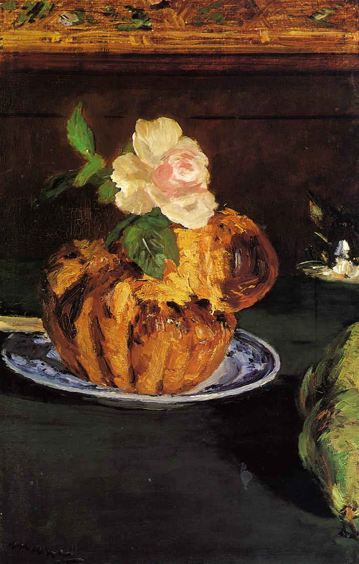 Still Life with Brioche (1880) - Edouard Manet Tablo
