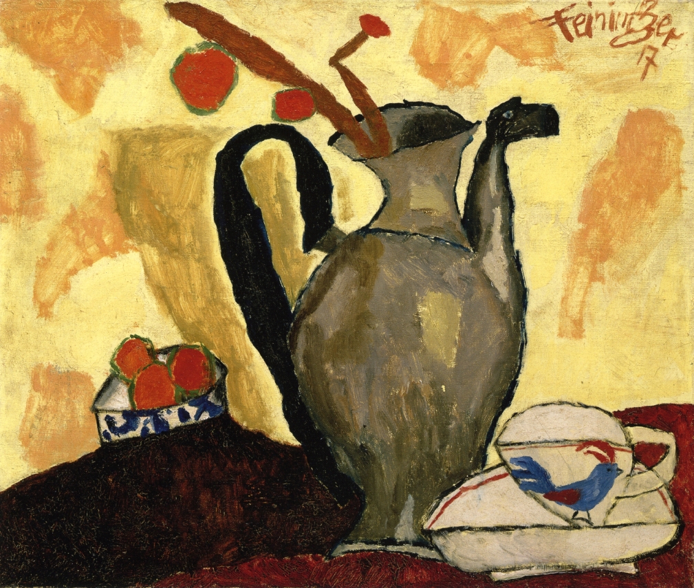 Still Life with Can - Lyonel Feininger Tablo