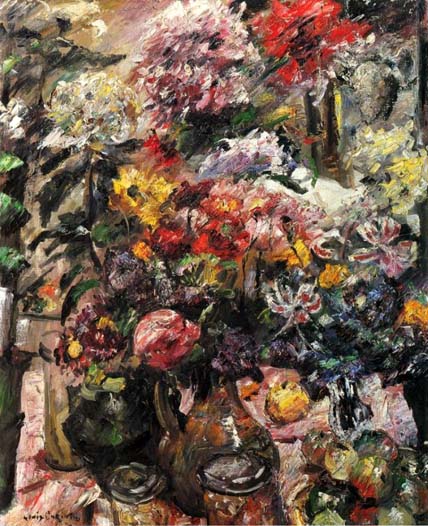 Still Life with Chrysanthemums and Amaryllis (1922) - Lovis Corinth Tablo