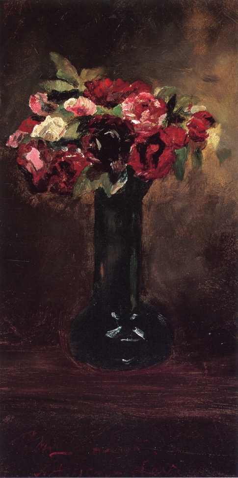 Still Life with Flowers (1887) - Julian Alden Weir Tablo