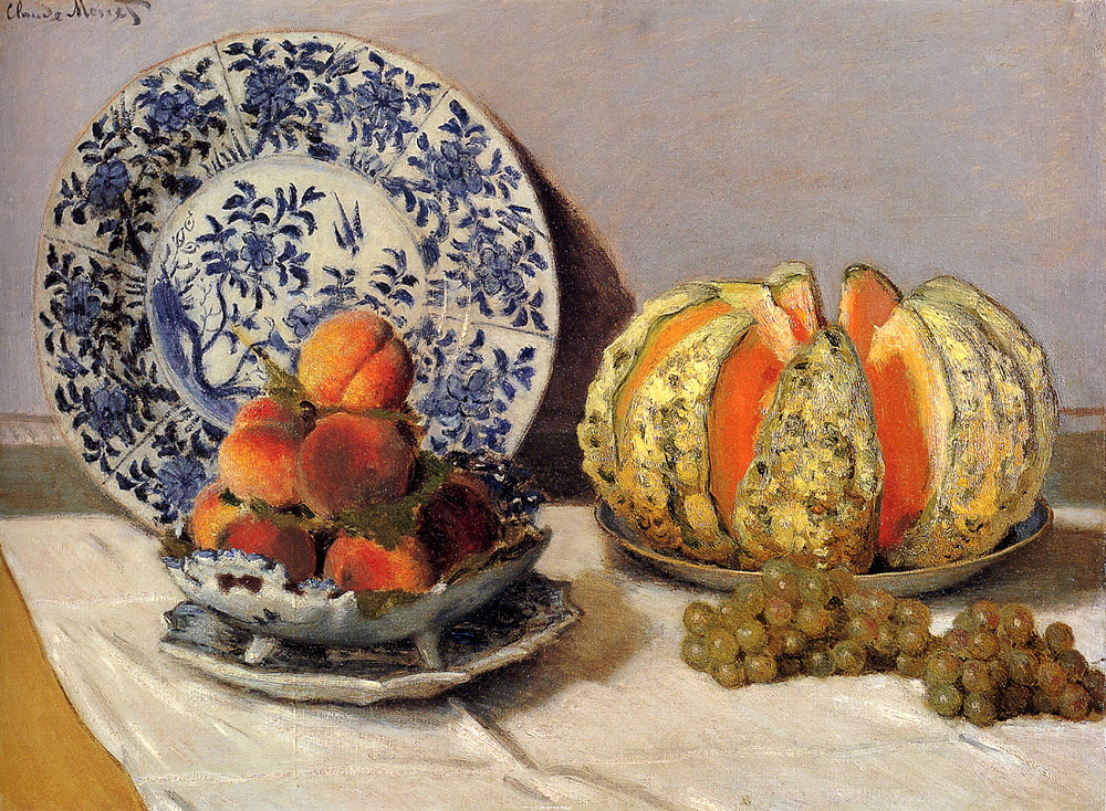 Still Life with Melon (1872) - Claude Monet Tablo