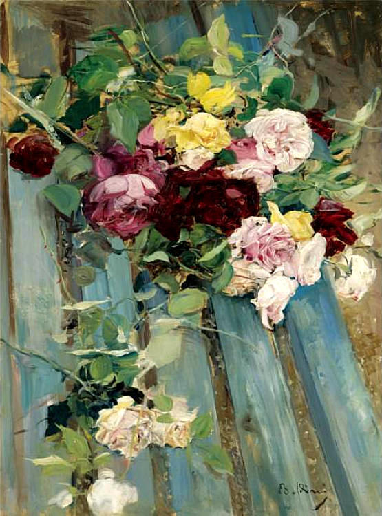 Still Life with Rose - Giovanni Boldini Tablo