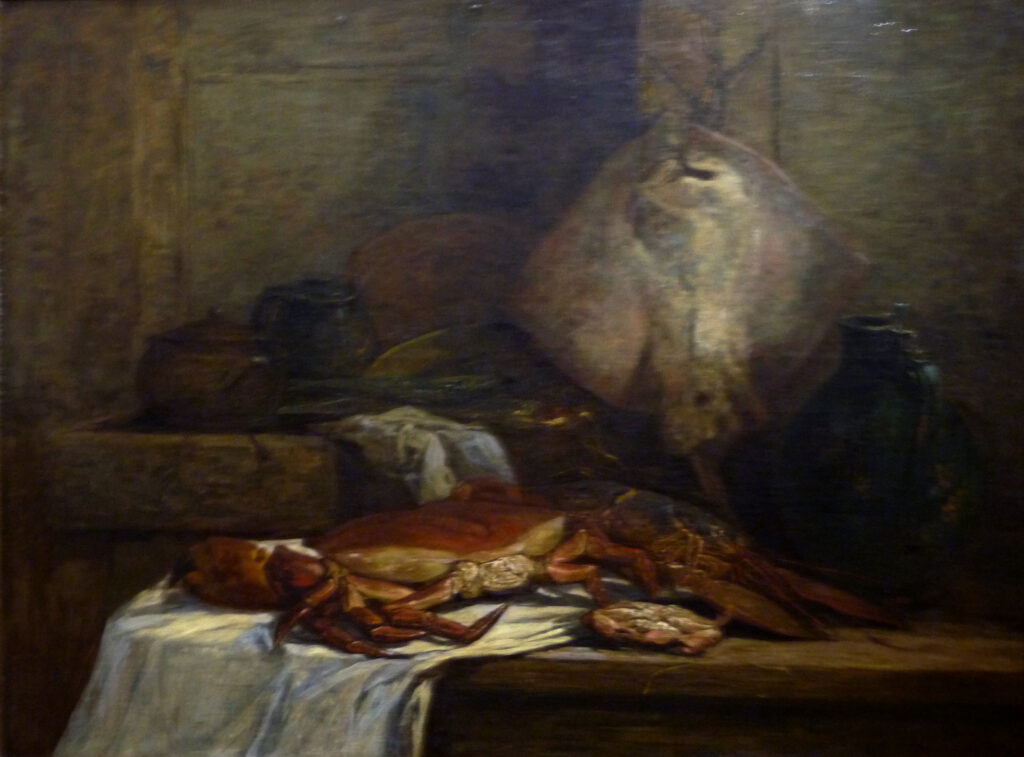 Still Life with Skate (1861) – Eugène Boudin Tablo