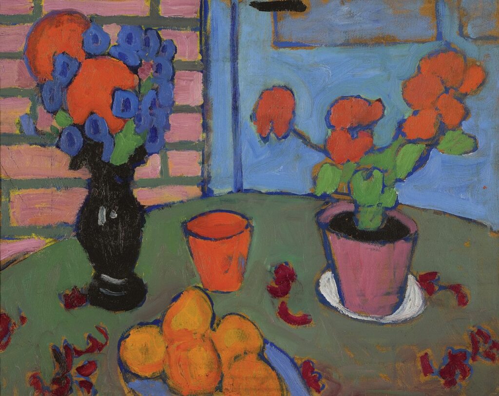 Still life with flowers and oranges (1909) - Alexej von Jawlensky Tablo