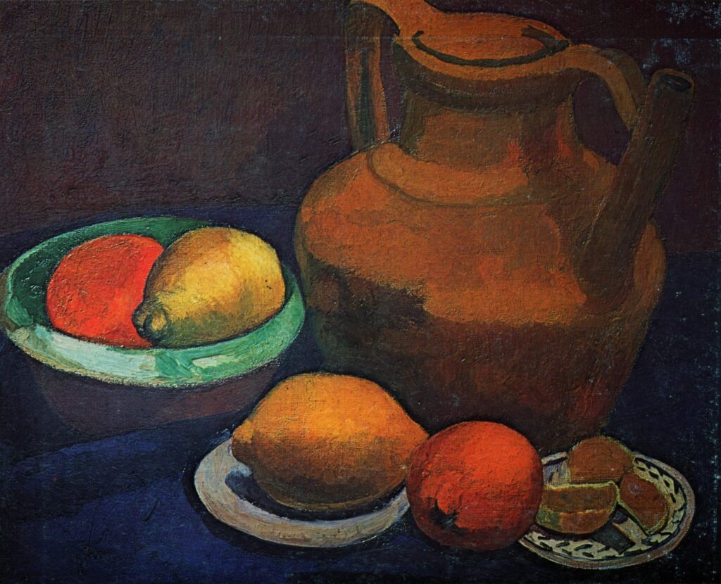 Still life with jug (1907) - Paula Modersohn-Becker Tablo