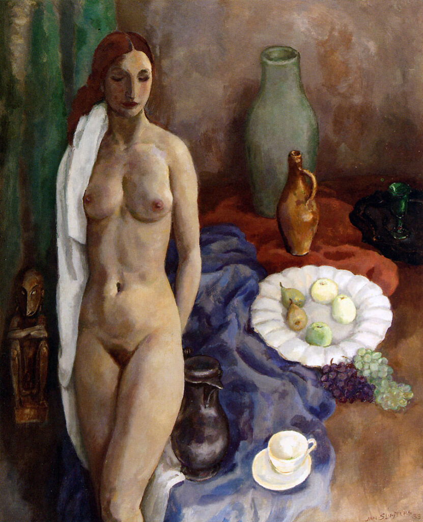 Still life with standing nude - Jan Sluyters Tablo