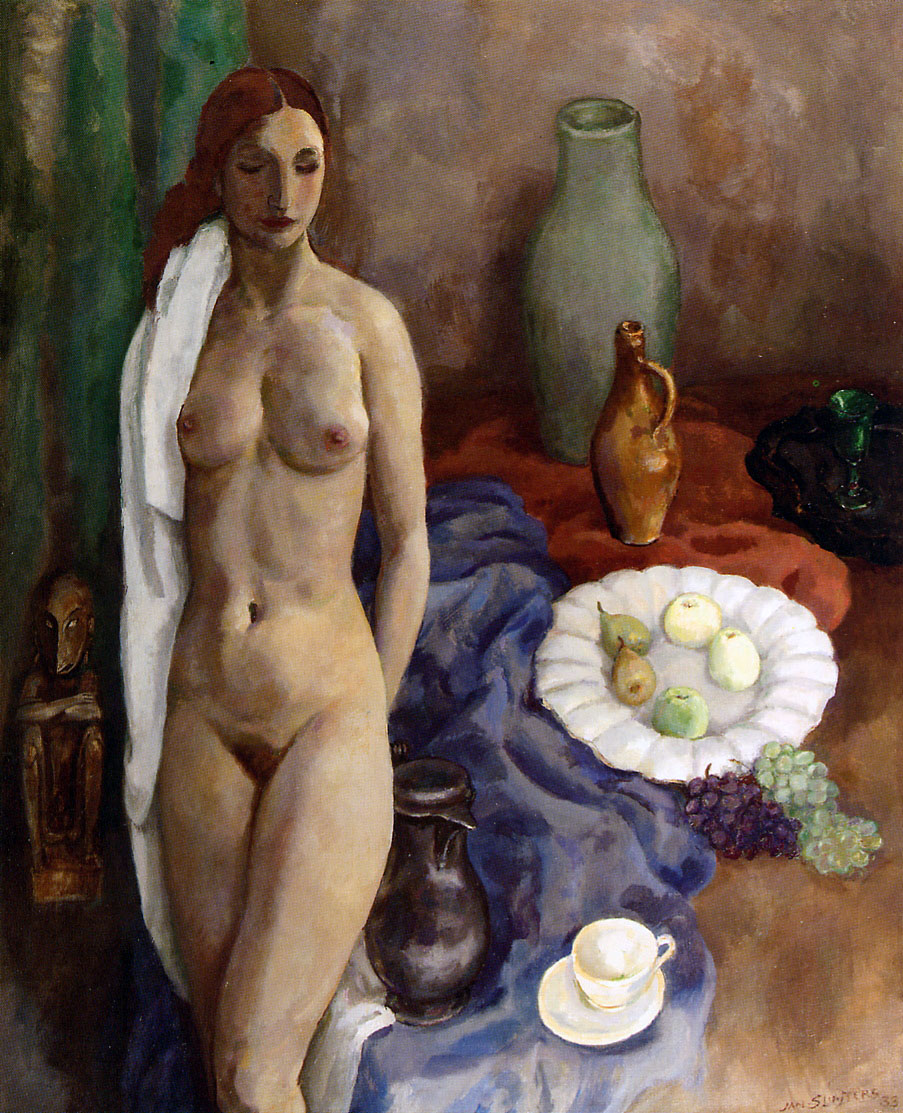 Still life with standing nude - Jan Sluyters Tablo