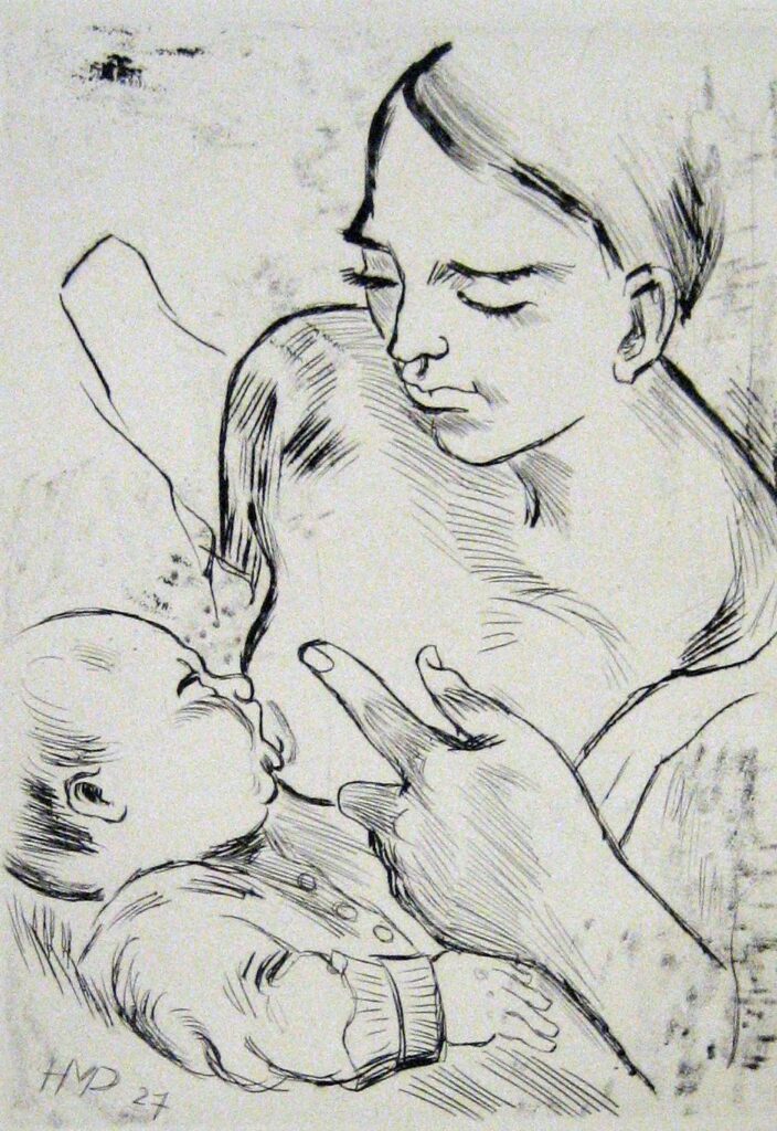 Stillende Mutter (1927) - Max Pechstein Tablo