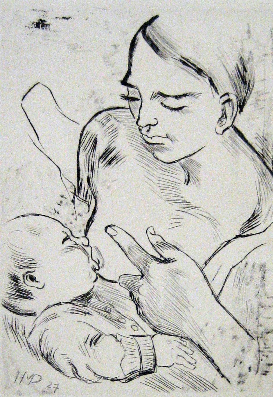 Stillende Mutter (1927) - Max Pechstein Tablo