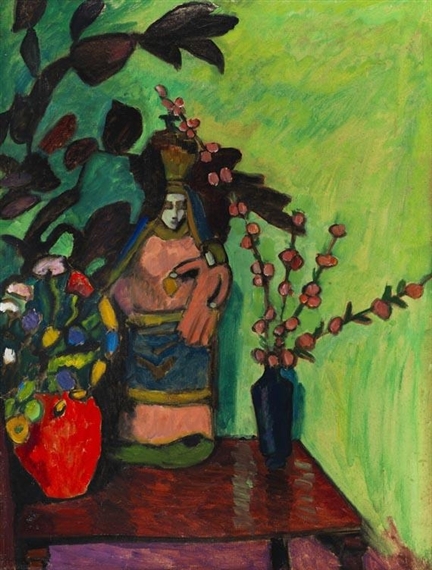 Stillleben mit Madonna (1911) - Gabriele Münter Tablo
