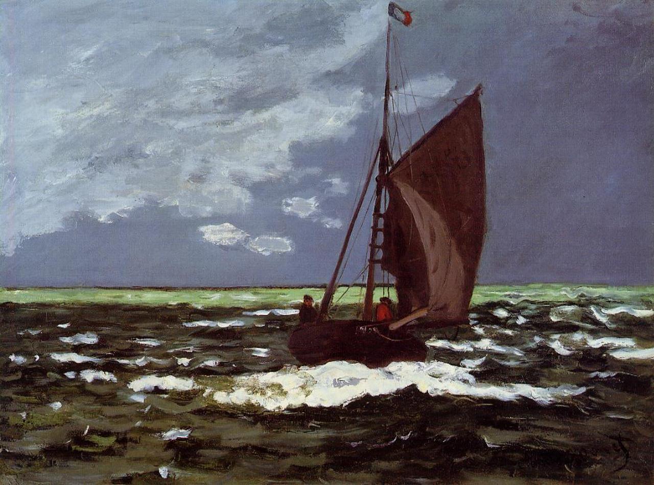 Stormy Seascape (1867) - Claude Monet Tablo