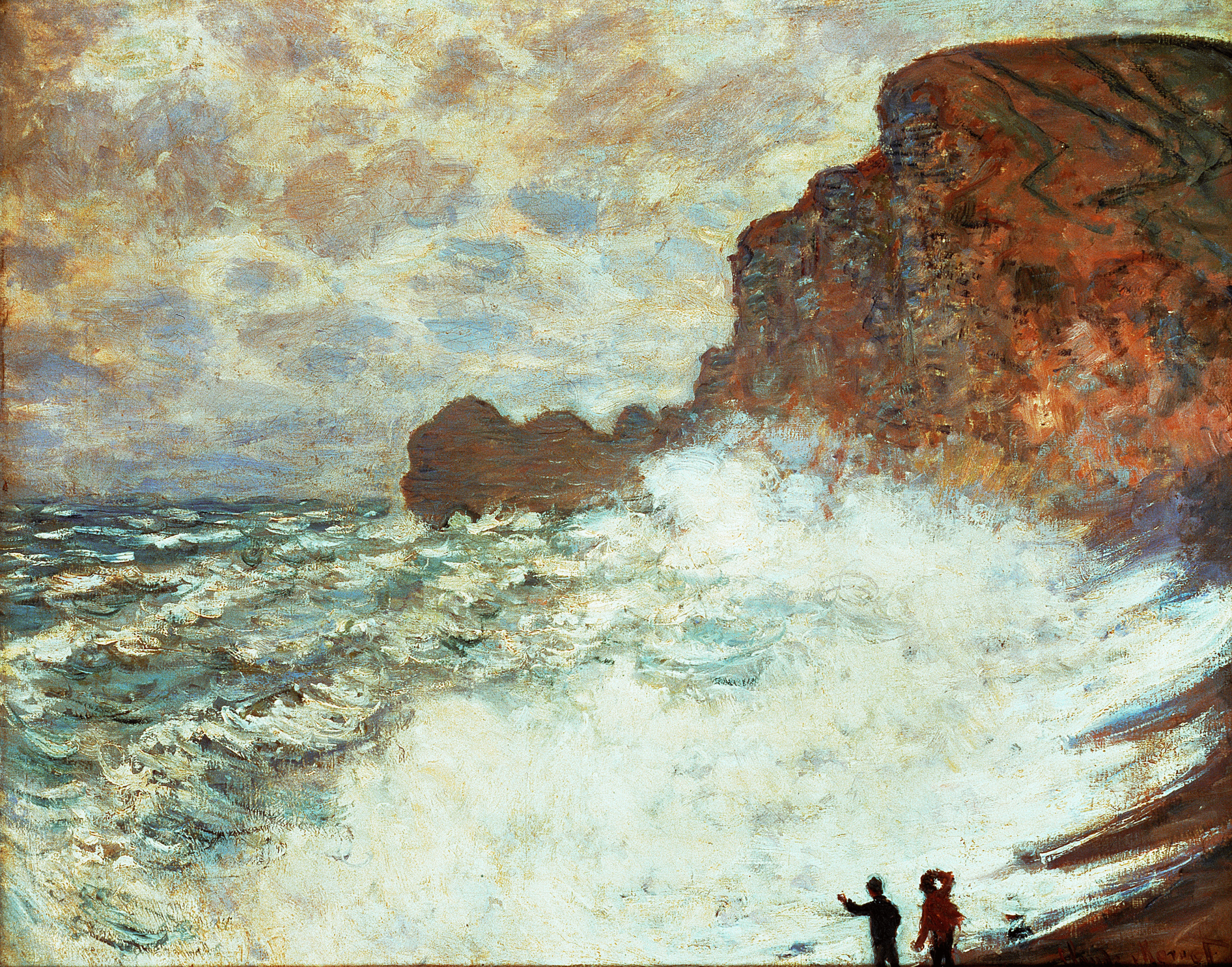 Stormy Seascape (1883) - Claude Monet Tablo