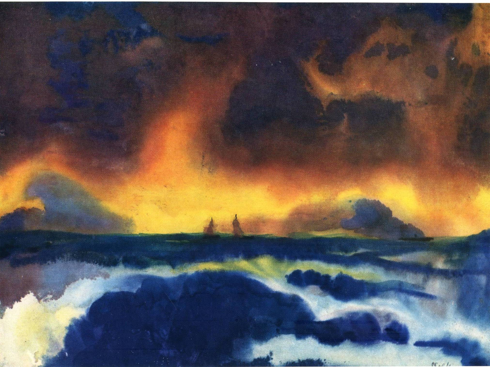 Stormy sea - Emil Nolde Tablo