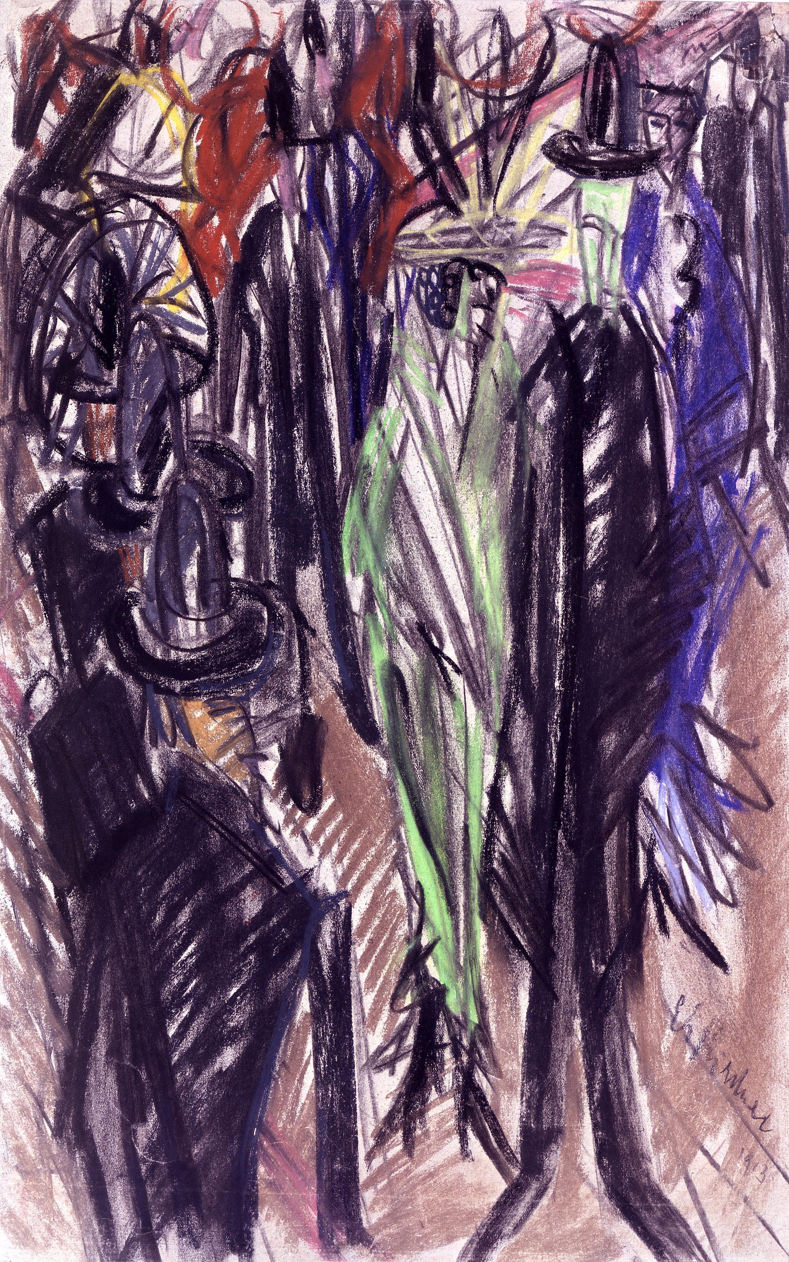Street Scene (1914) - Ernst Ludwig Kirchner Tablo