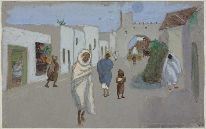 Street Scene in an African City (1905) - Gabriele Münter Tablo