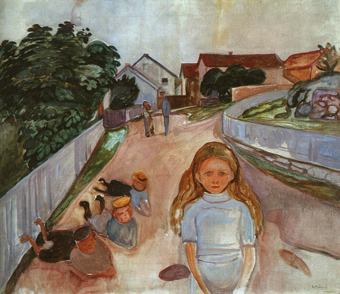 Street in Asgardstrand (1902) - Edvard Munch Tablo